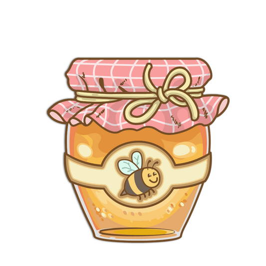 Gingham Jar of Honey - Cute Honey Series Sticker
