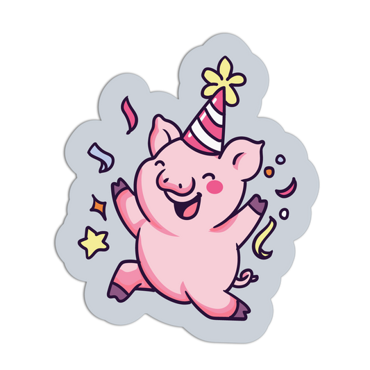 Party Pig Humming It Up Sticker