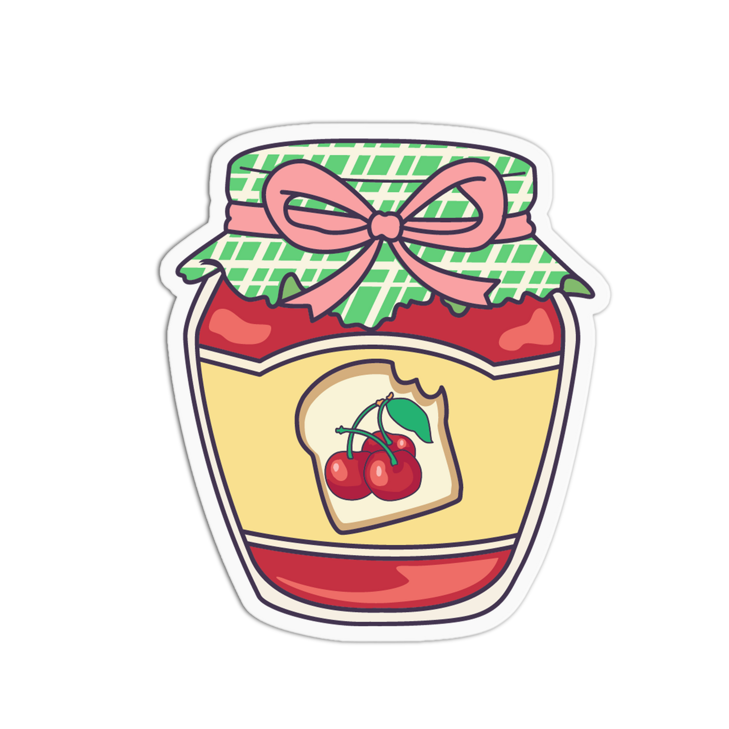 Country Cherry Jam - Jam Jar Series Stickers