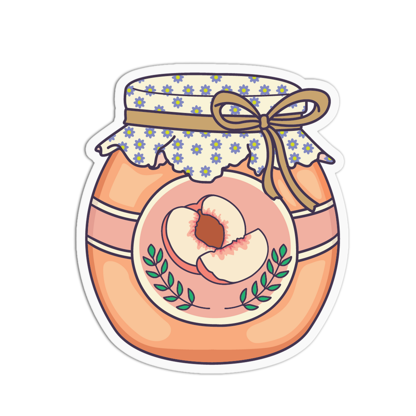 Harvest Peach Preserve - Jam Jar Series Stickers