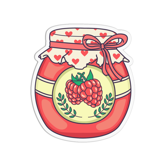 Sweet Raspberry Preserve - Jam Jar Series Stickers