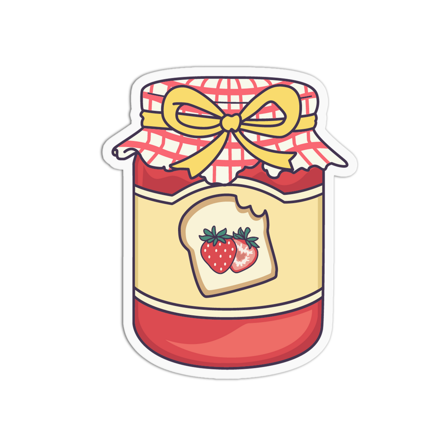 Summer Strawberry Preserve - Jam Jar Series Stickers