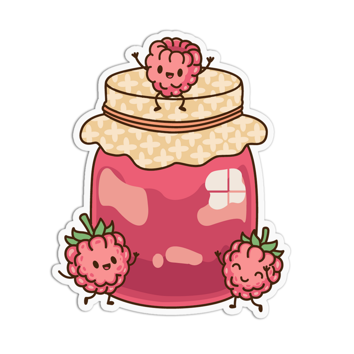 Pink Raspberry Jam - Fruit Jam Sticker