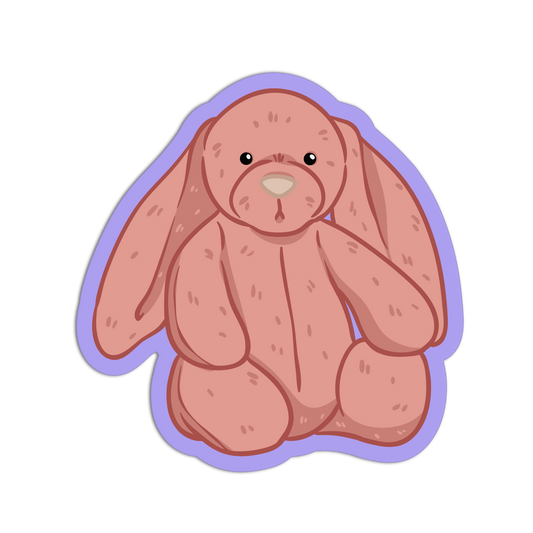 Bashful Pink Bunny Jelly Cat Toys Sticker