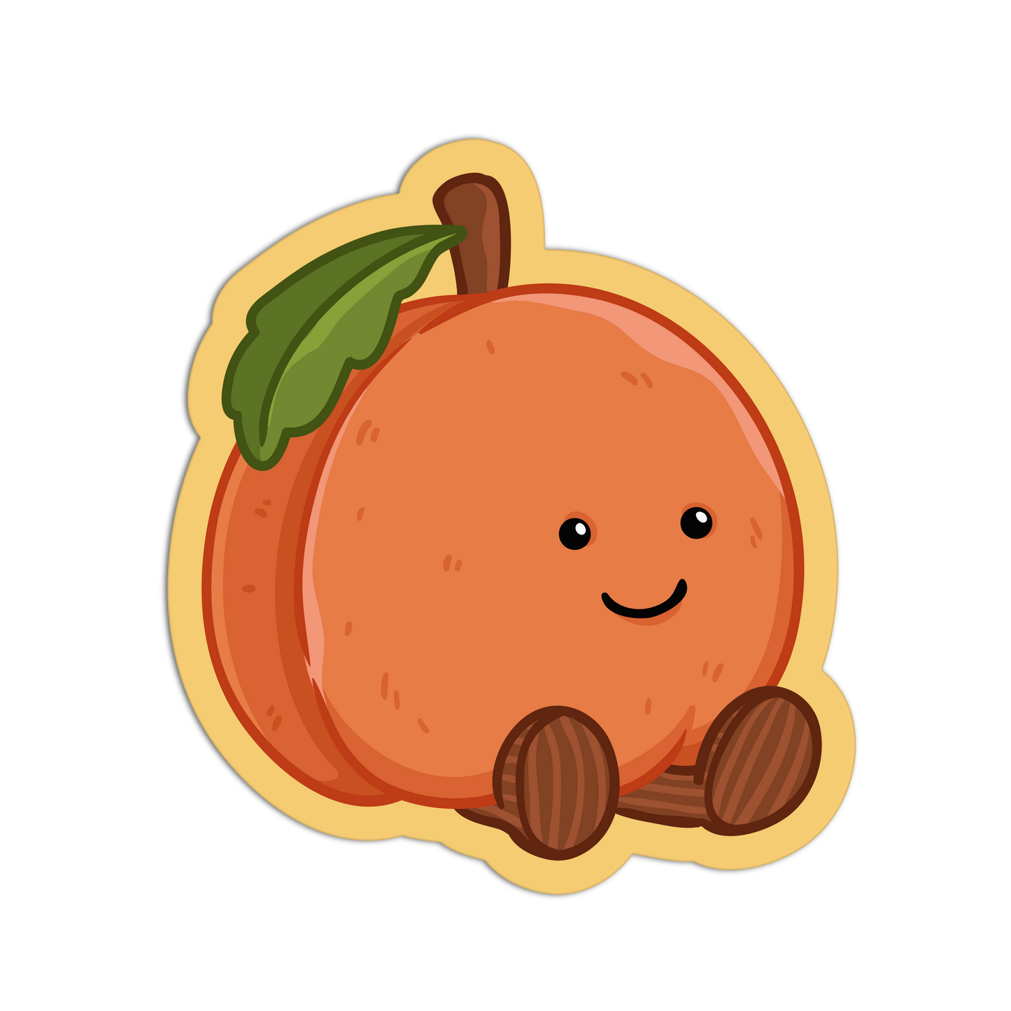 Amuseable Peach Jelly Cat Toys Sticker