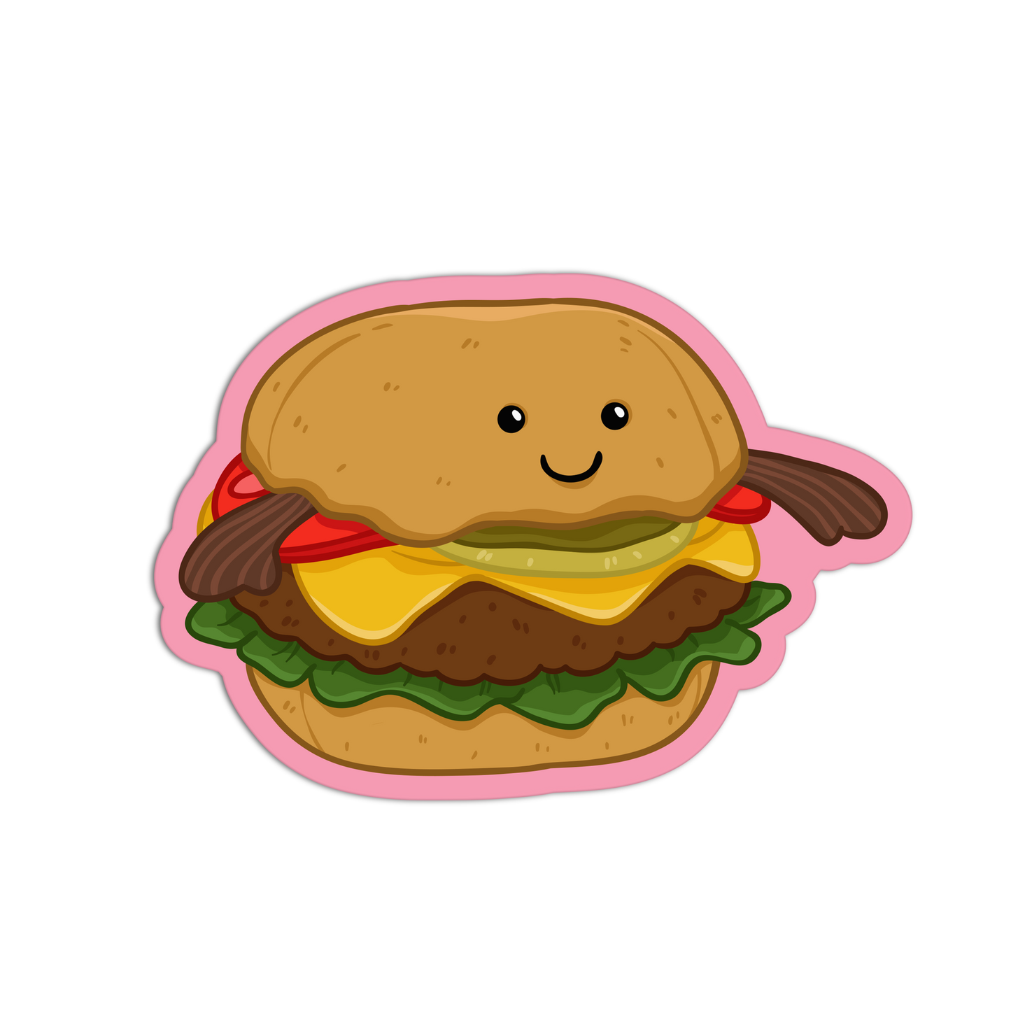 Amuseable Burger Jelly Cat Toys Sticker