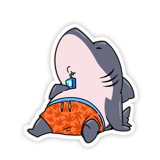 Shark Summer Chill - Juice Box Stickers