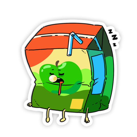 Sleepy Apple Juice - Juice Box Stickers