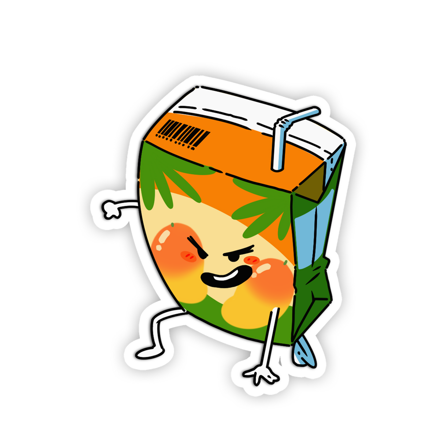 Grumpy Orange Juice - Juice Box Stickers