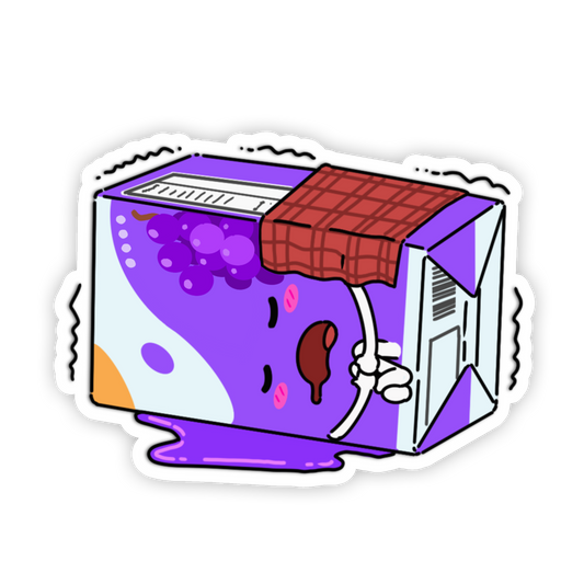 Spilled Grape Juice - Juice Box Stickers