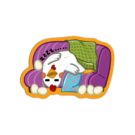 Sleeping Chicken Cute Sticker