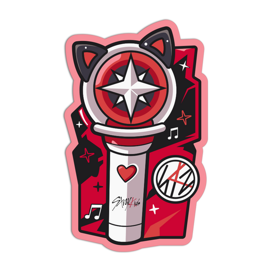 Decorative microphone with star design on a transparent background