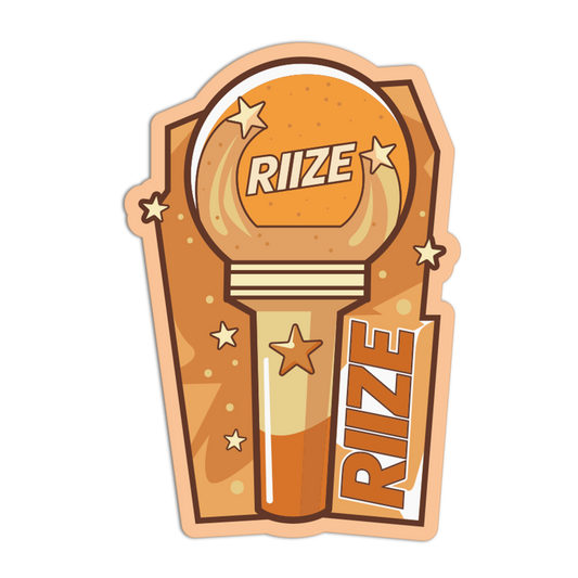 Decorative item with 'RIIZE' branding on a white background