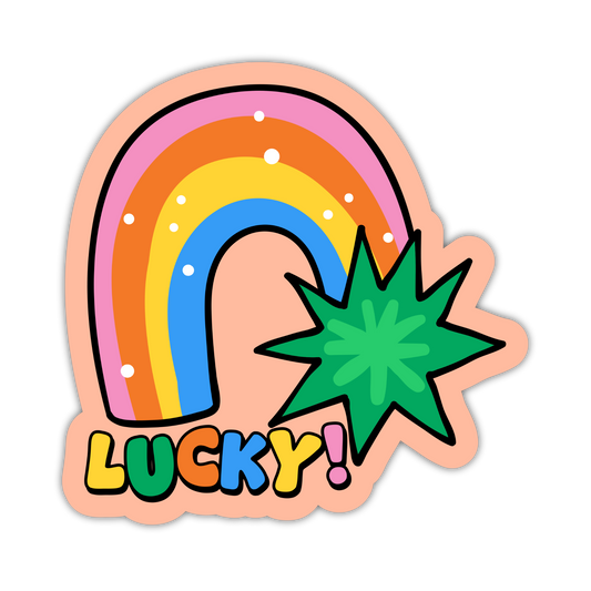 Sparkle Rainbow Lucky Charm Stickers