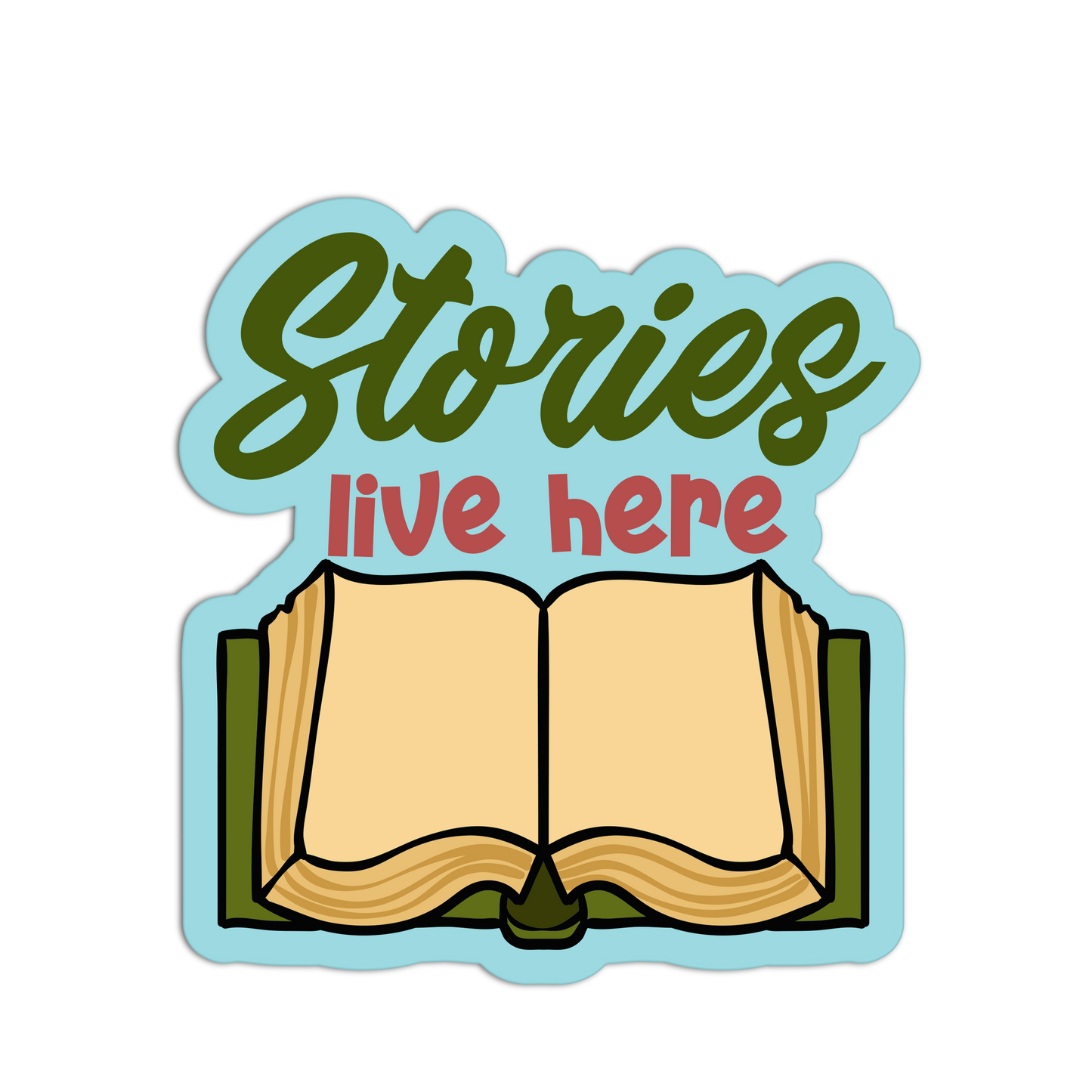 Stories Live Here Library Sticker