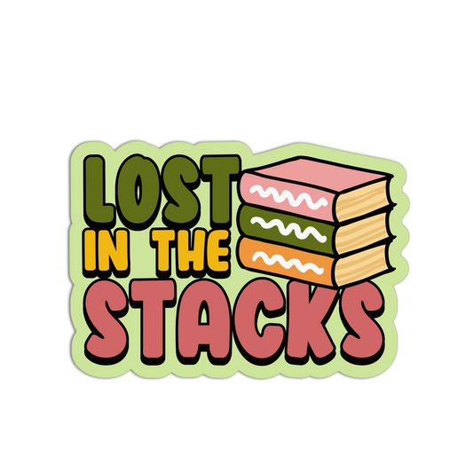 Lost In The Stacks Library Sticker