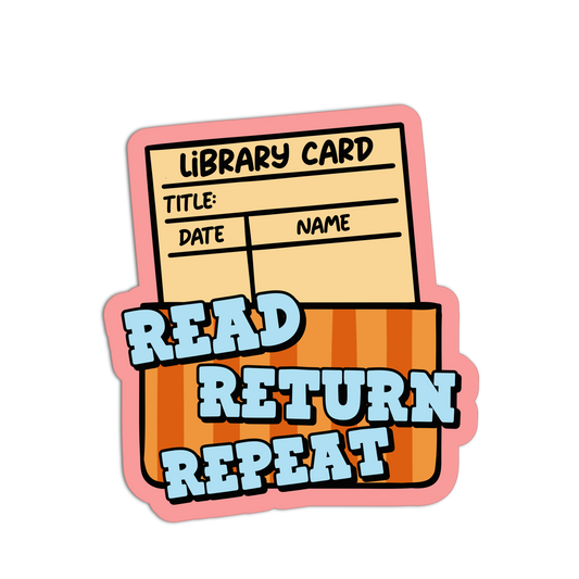 Read Return Repeat Library Sticker