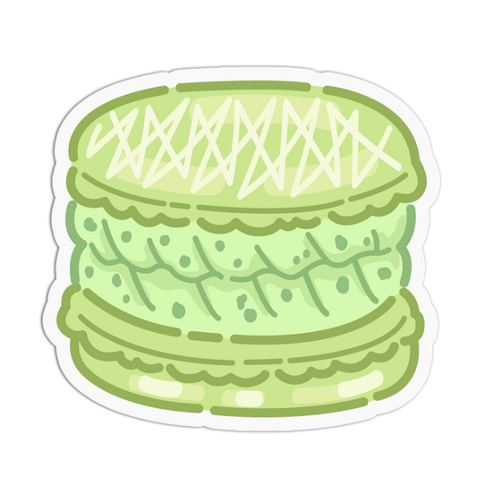 Matcha Green Tea Cream Macaroons Sticker