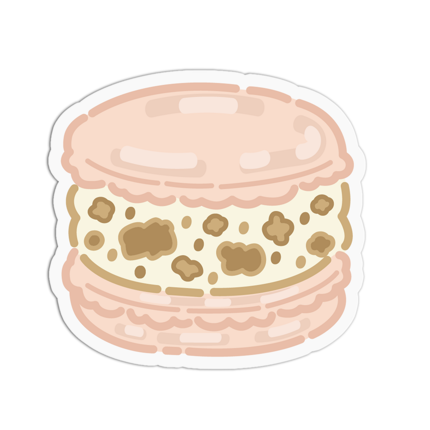 Soft Pink Chocolate Chip Macaroons Sticker