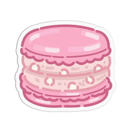 Classic Pastel Strawberry Flavor Macaroons Sticker