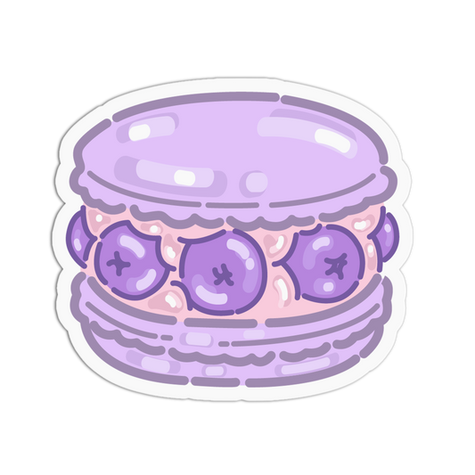 Fresh Purple Blueberry Jelly Macaroons Sticker