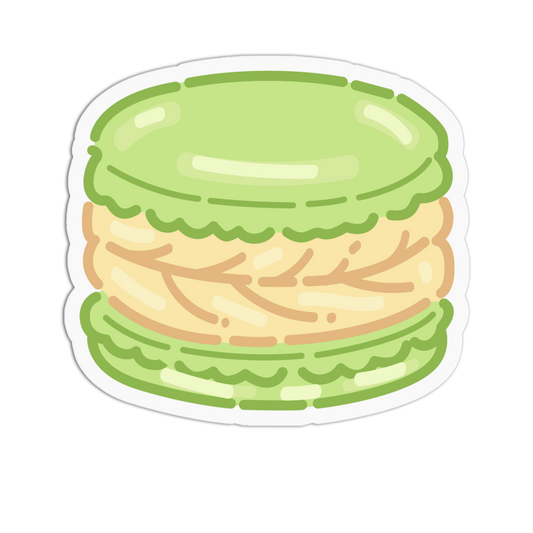 Light Green Vanilla Bean Macaroons Sticker