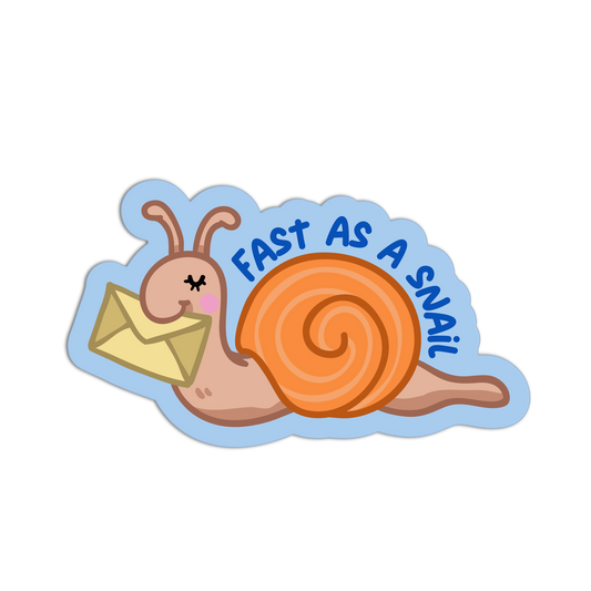 Speedy Snail Courier Mail Stamp Stickers