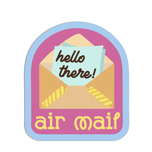 Pastel Air Mail Stamp Stickers