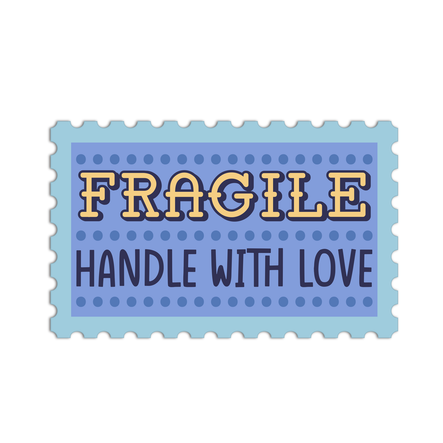 Fragile / Handle With Love Mail Stamp Stickers