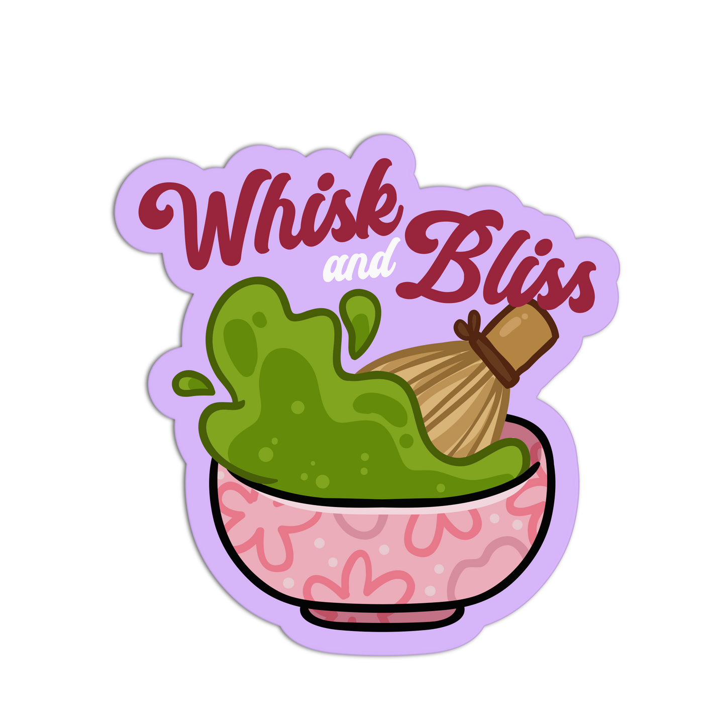 Whisked Wave Bliss Matcha Stickers