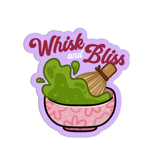Whisked Wave Bliss Matcha Stickers