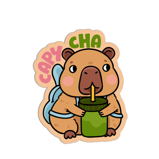 Capy-Cha Matcha Stickers