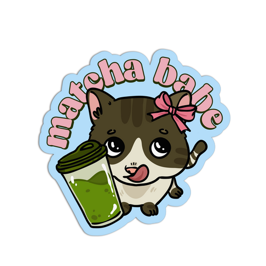 Mochi the Muse Matcha Stickers