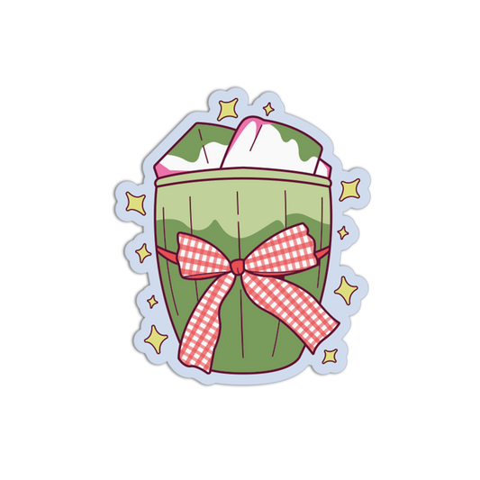 Wrapped Canister Matcha Theme Sticker