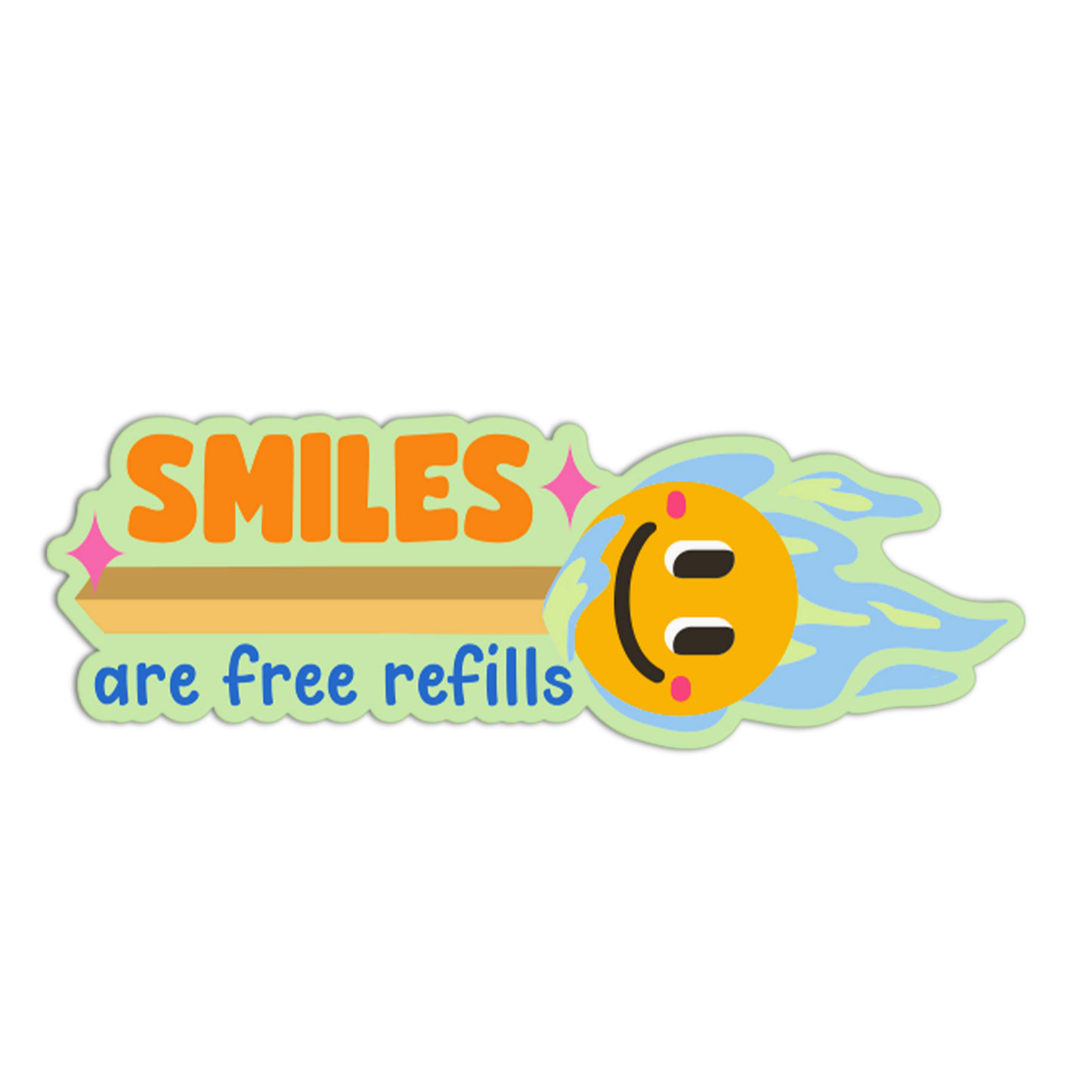 Smiles Are Free Refills Match Sticks Stickers