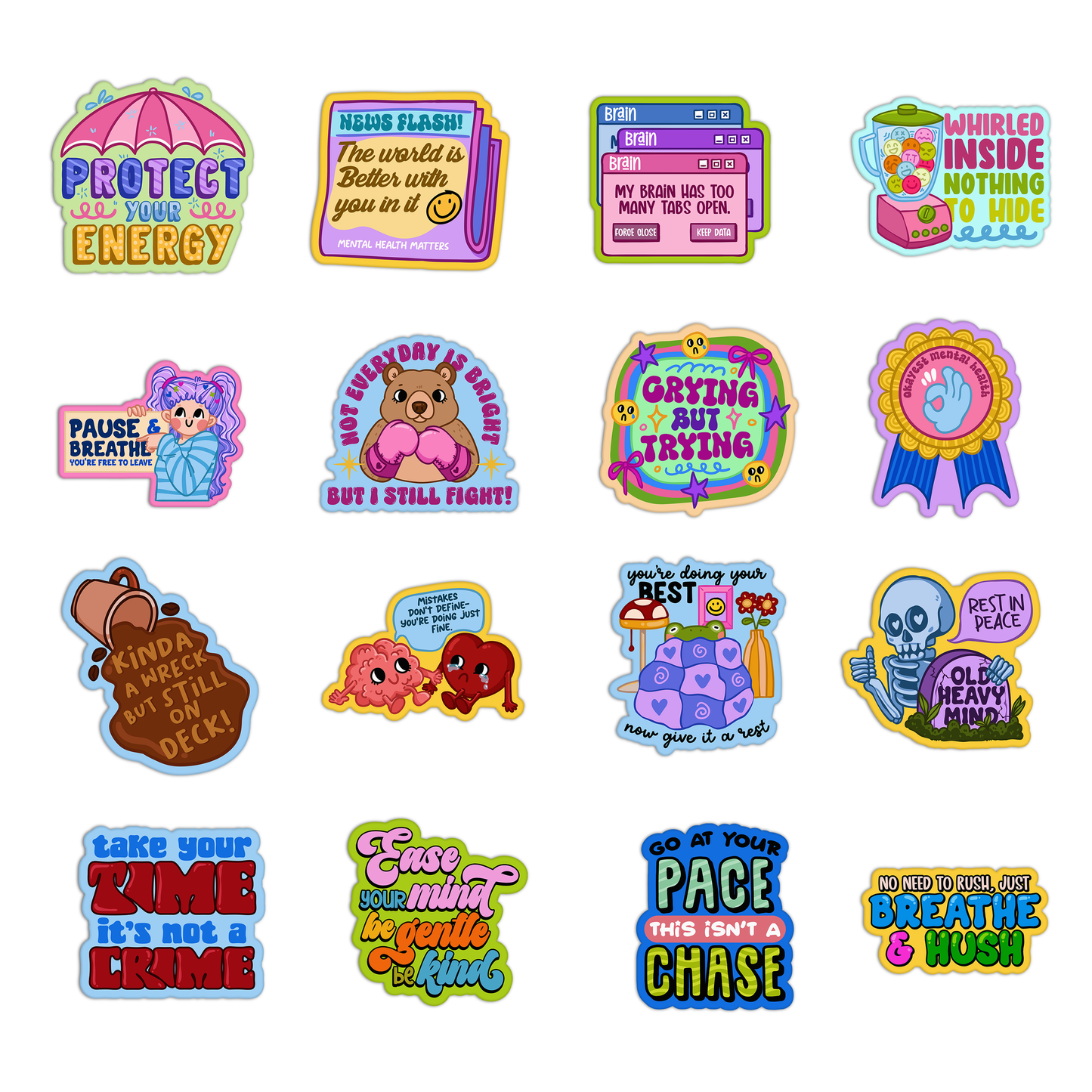 Mental Health  Sticker Sheet