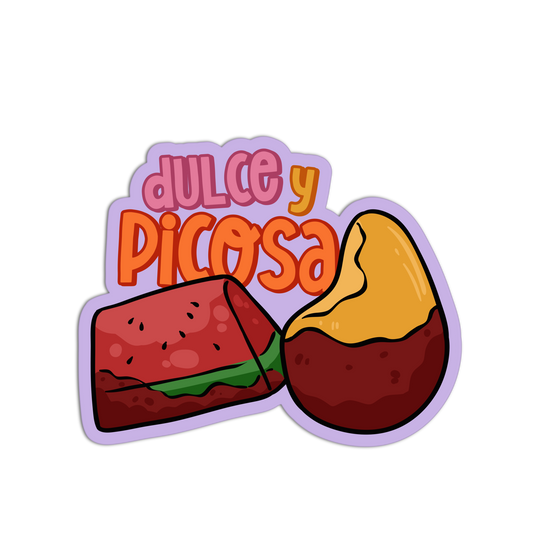Sweet and Spicy Dulce Y Picosa Mexican Tray Sticker