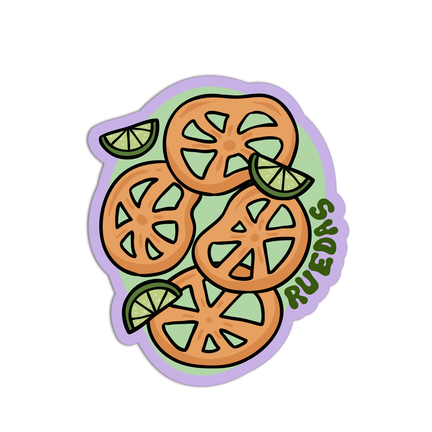 Lime-Lifted Ruedas Mexican Tray Sticker