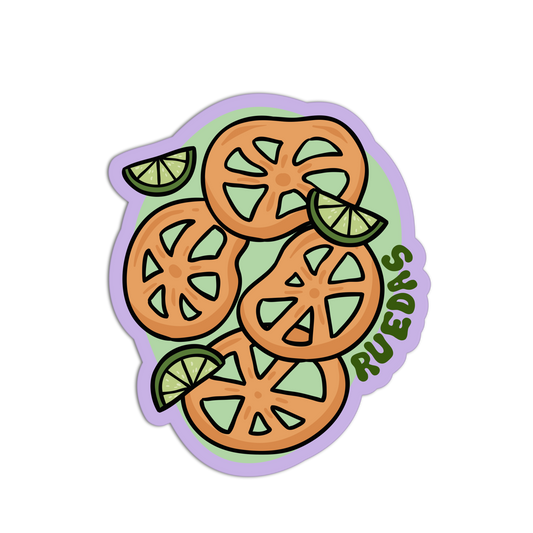 Lime-Lifted Ruedas Mexican Tray Sticker