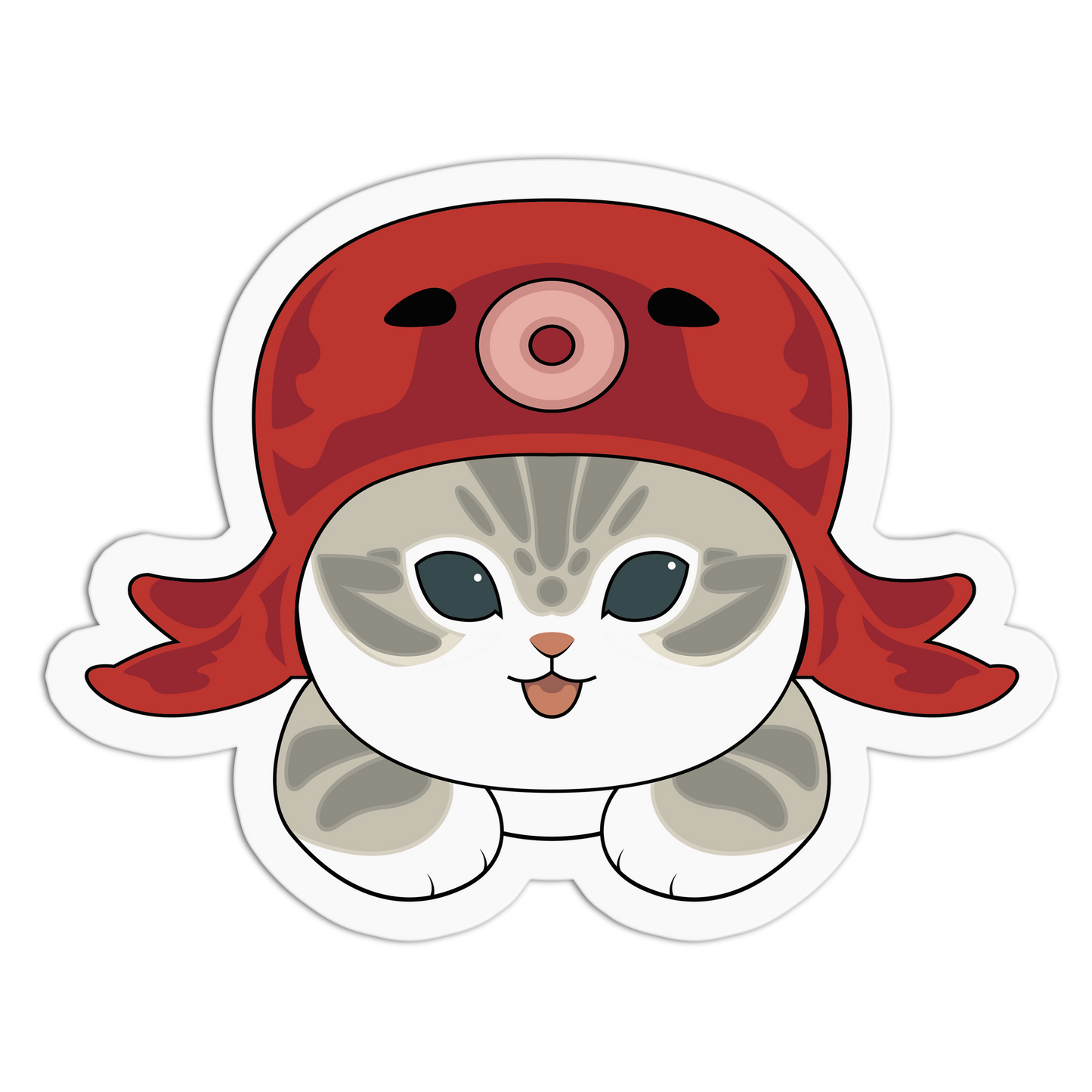 Takoyaki Tabby Whimsical Kitty Sticker