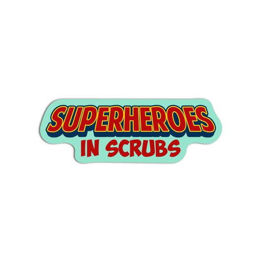 Superheroes In Scrubs Nurse Stickers