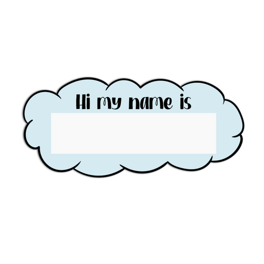 Dreamy Cumulus Name Tag Stickersr