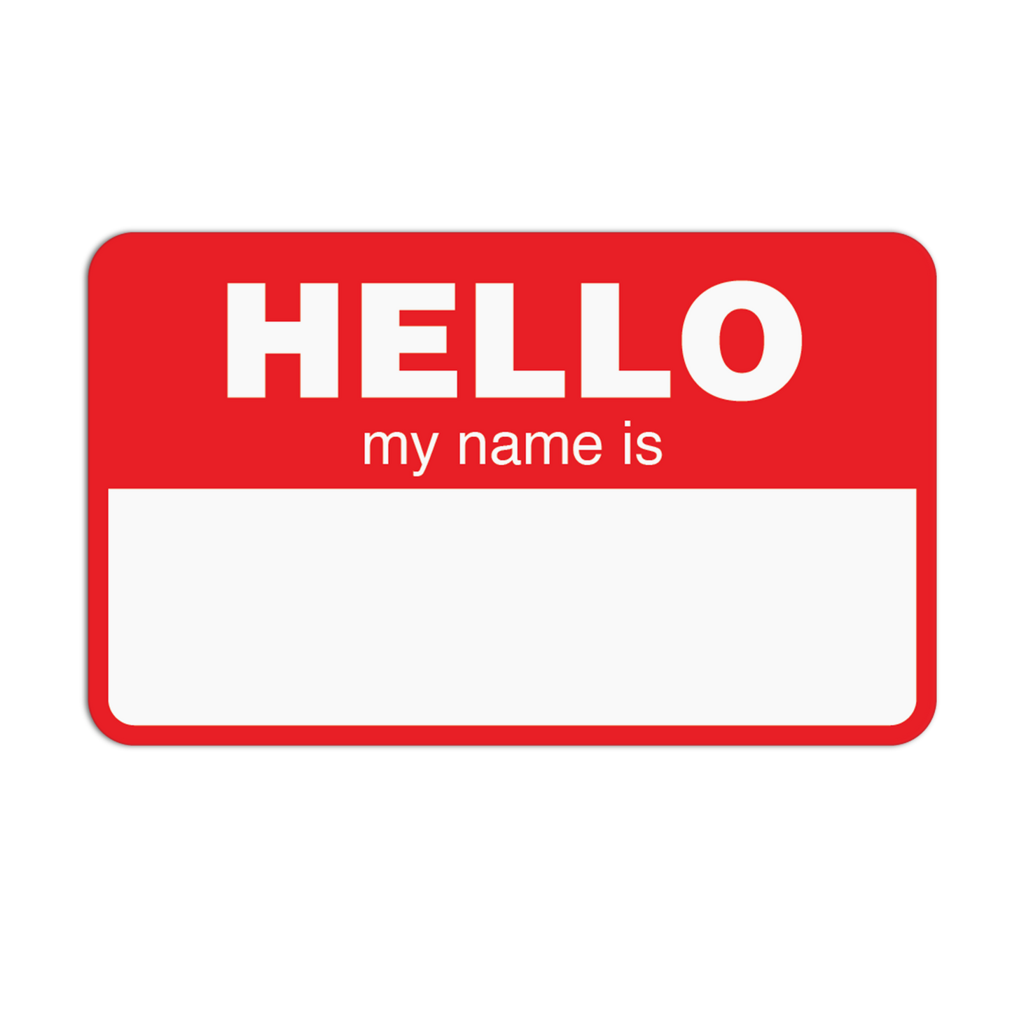 Red Classic Name Tag Stickers