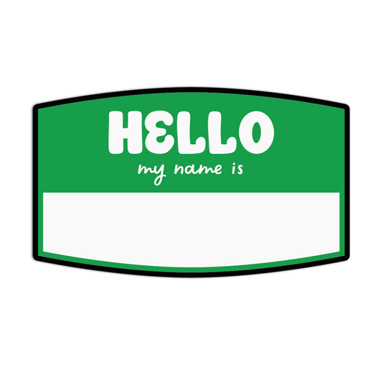 Plain Forest Name Tag Stickers