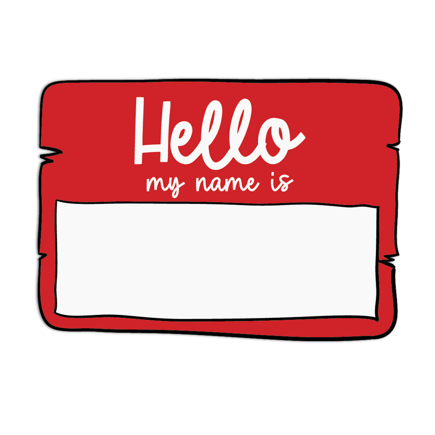 Rebel Red Name Tag Stickers