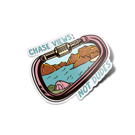 Chase views not dudes Nature Sticker