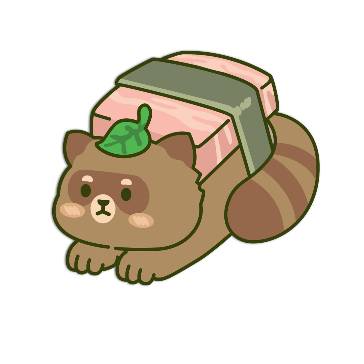 Tanuki Musubi Animal Sushi Sticker