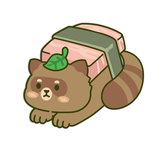 Tanuki Musubi Animal Sushi Sticker