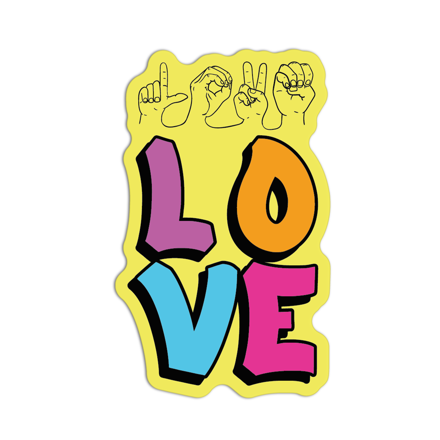 Love New Asl Sticker