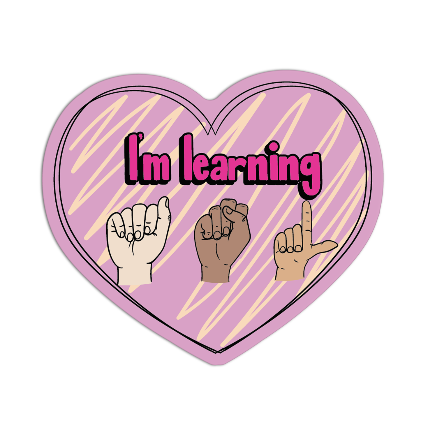 I'm Learning New Asl Sticker
